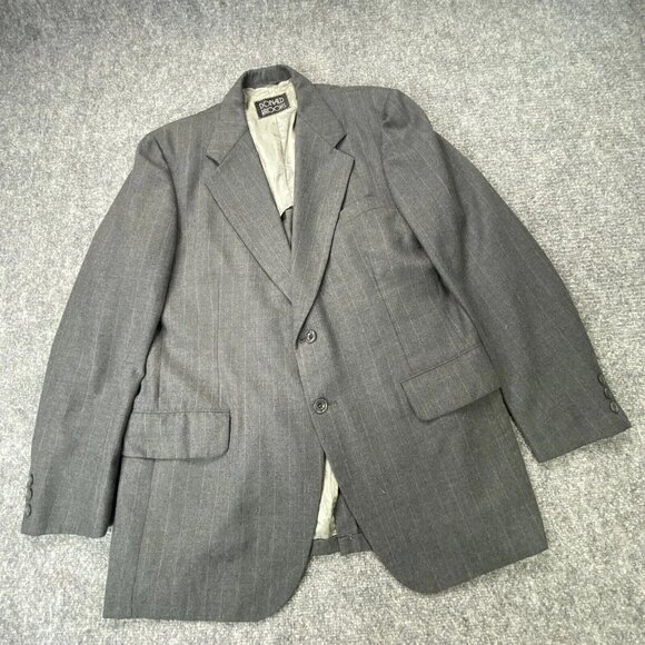 Vintage Donald Brooks Blazer Mens 44R Gray Pinstripe Wool ACWA Union USA 60s 70s - Picture 1 of 15